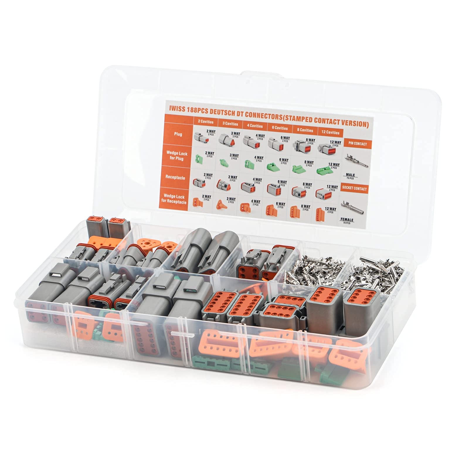 Professional iCrimp Deutsch DT/DTP Series Crimping Tool Kit with Connectors - Perfect for Automotive, Marine, and Industrial Electrical Wiring Applications