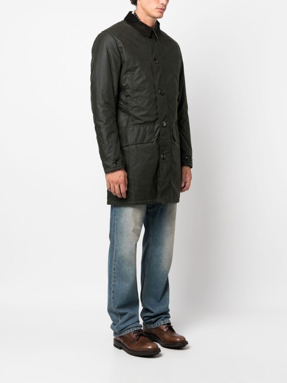 Barbour Green Waxed Cotton Jacket for Men & Women | Waterproof & Windproof Outdoor Coat | Perfect for Hiking, Hunting & Countryside Adventures