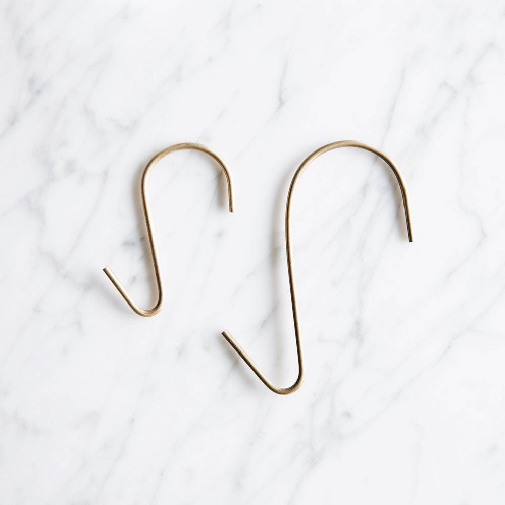 Brass Utility Hook - Heavy Duty Wall Hooks for Hanging Coats, Hats & Keys - Perfect for Entryway, Garage & Home Organization