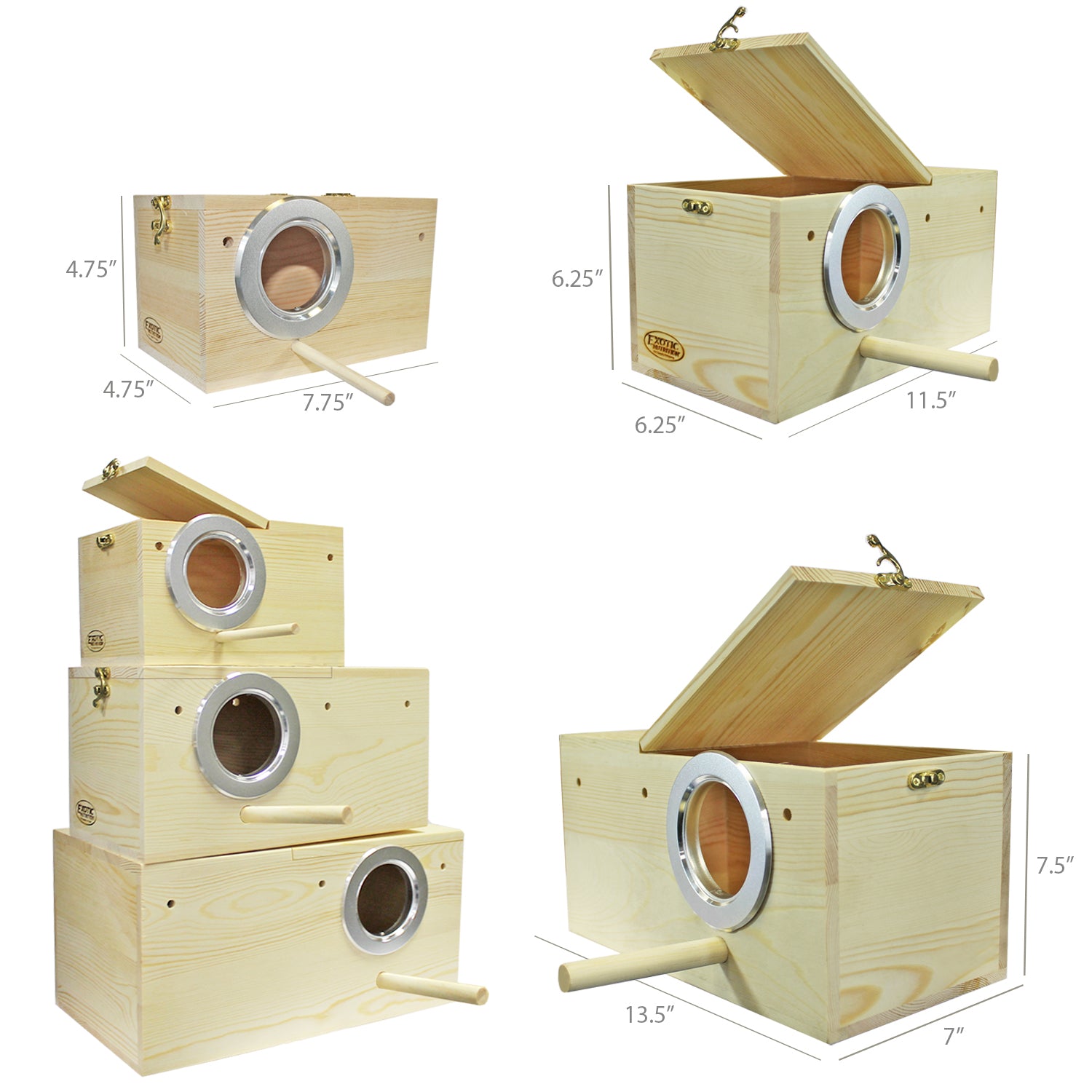 Durable Wooden Bird Nesting Box for Outdoor Use - Perfect for Backyard Bird Watching & Wildlife Habitat