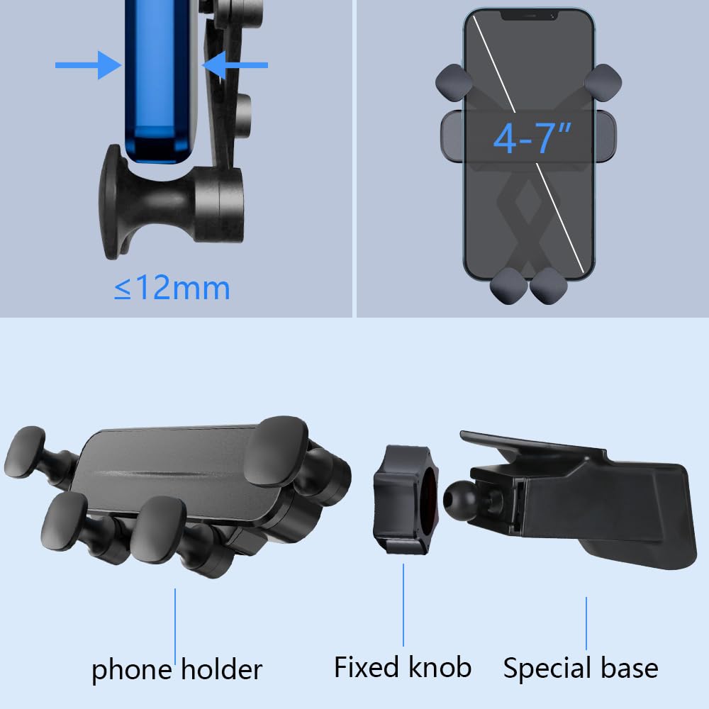 Best Car Phone Holder Mount for Honda Accord 2013-2017 (9th & 9.5th Gen) - Universal Smartphone Cradle for Sedan & Coupe - Secure Hands-Free Driving Accessory - Perfect for GPS Navigation & Road Trips