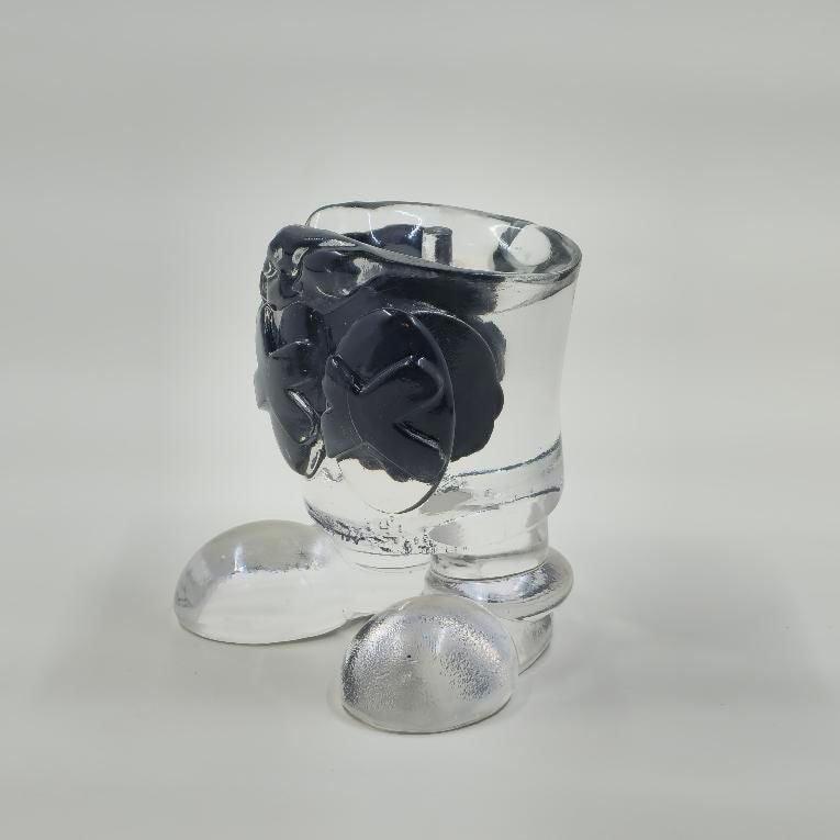 Clear Acrylic Paperweight with Decorative Items Inside - Larry by Dillon Gregory - Perfect for Office Desk Decor and Gift Ideas
