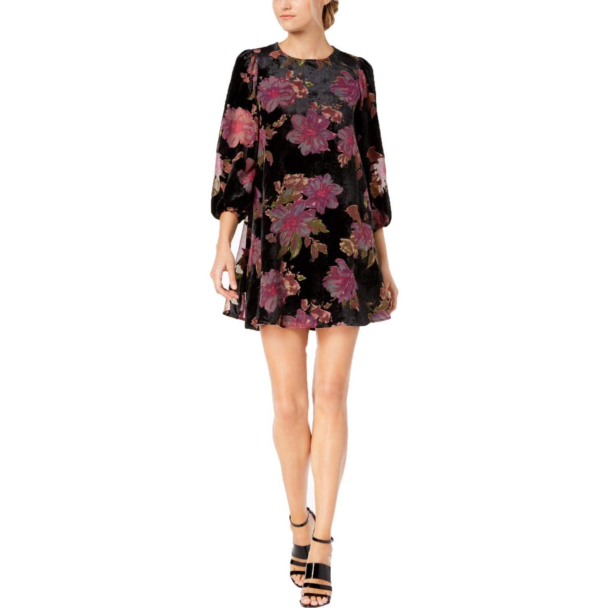 Calvin Klein Women's Floral Burnout Velvet Shift Dress - Elegant & Comfortable Casual Wear for Parties, Dates & Office Outfits