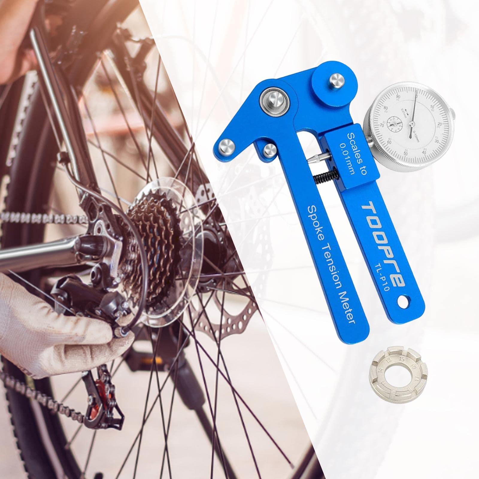 Professional Bike Spoke Tension Meter - Precision Wheel Rim Adjustment Tool for Mountain & Road Bikes - Portable Tensiometer for Bicycle Maintenance & Repair - Perfect for Cyclists, Mechanics & DIY Enthusiasts