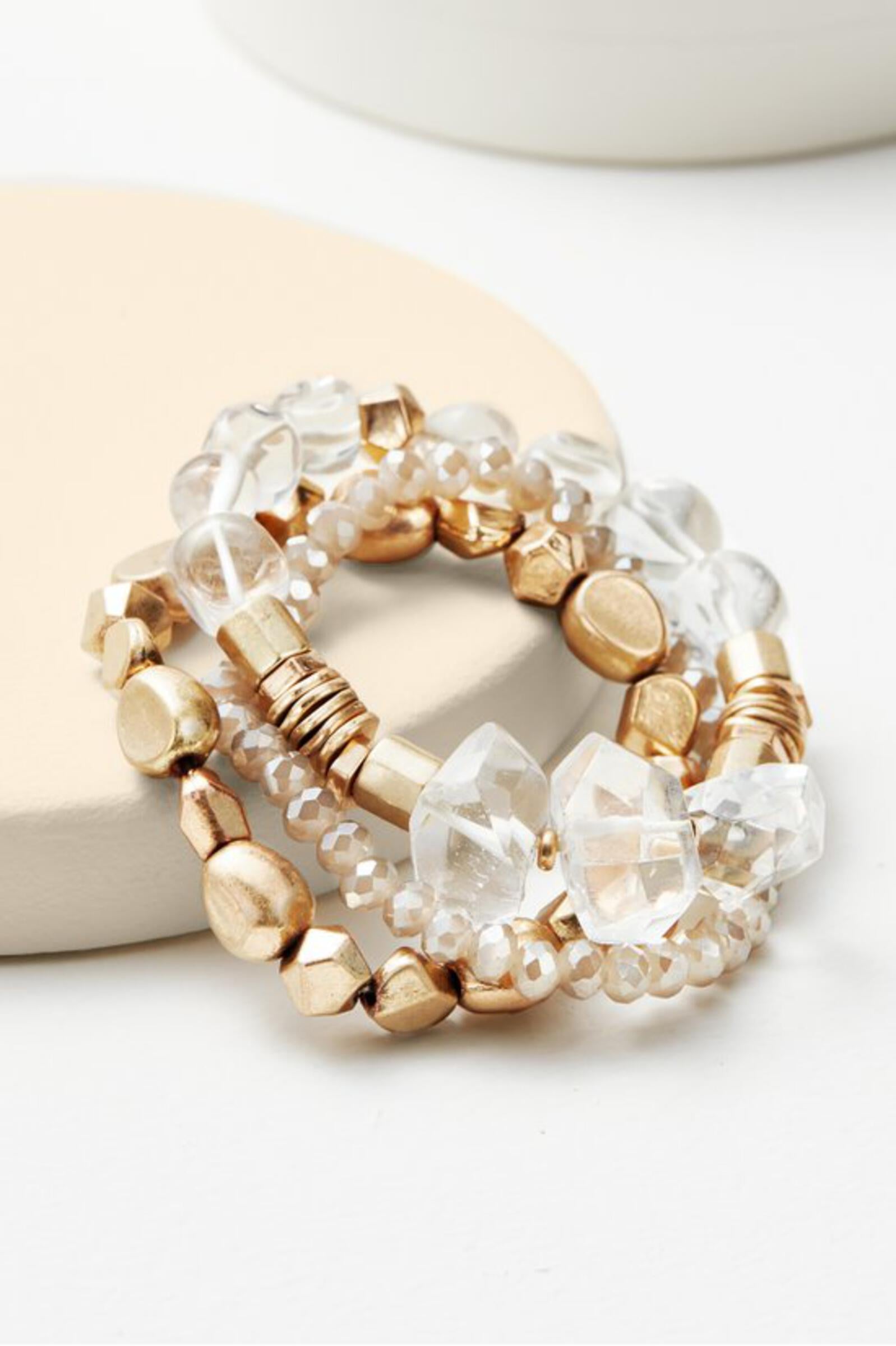 Cressa Bracelet Set for Women - Elegant Stackable Beaded Bracelets - Perfect for Gifts, Parties & Everyday Wear