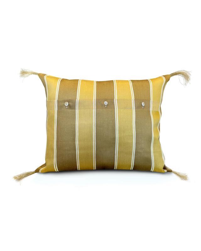 Kudde Bolster Pillow - Soft and Comfortable with Wide Striped Design for Home, Office, or Travel Use