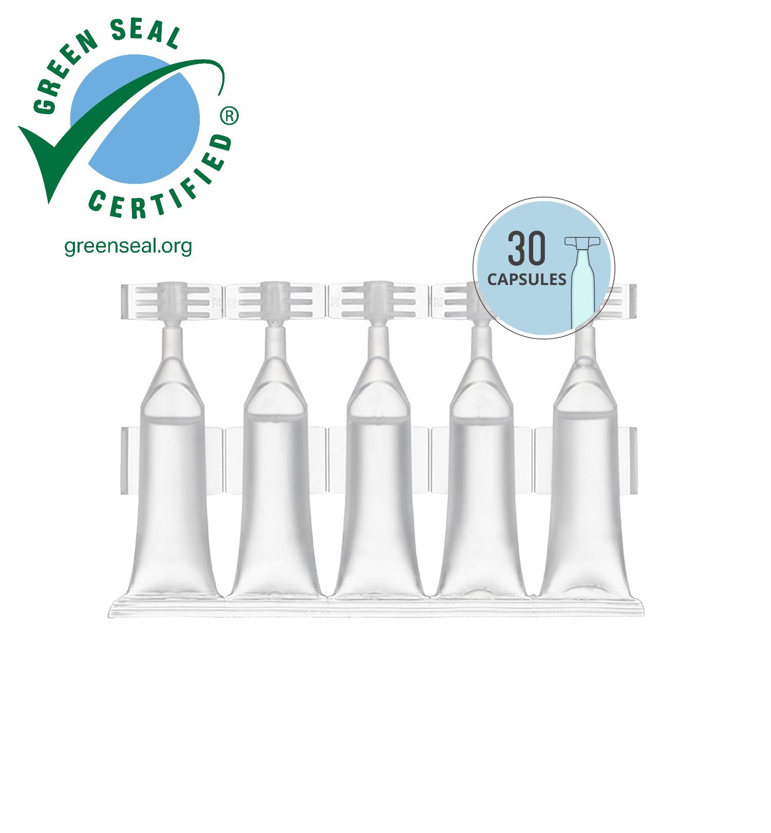 Force of Nature Eco-Friendly Home Cleaning Activator Capsules, 3mL (30 Count) - Natural Disinfectant for Kitchen, Bathroom & Baby Items