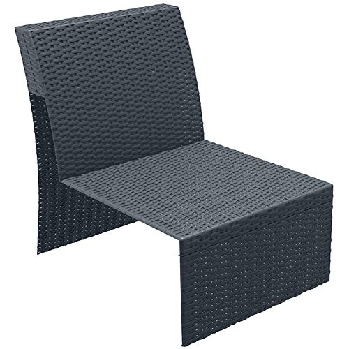 Commercial Grade Compamia Monaco Patio Armless Chair in Dark Gray - Durable Outdoor Seating for Restaurants, Hotels & Backyard Relaxation