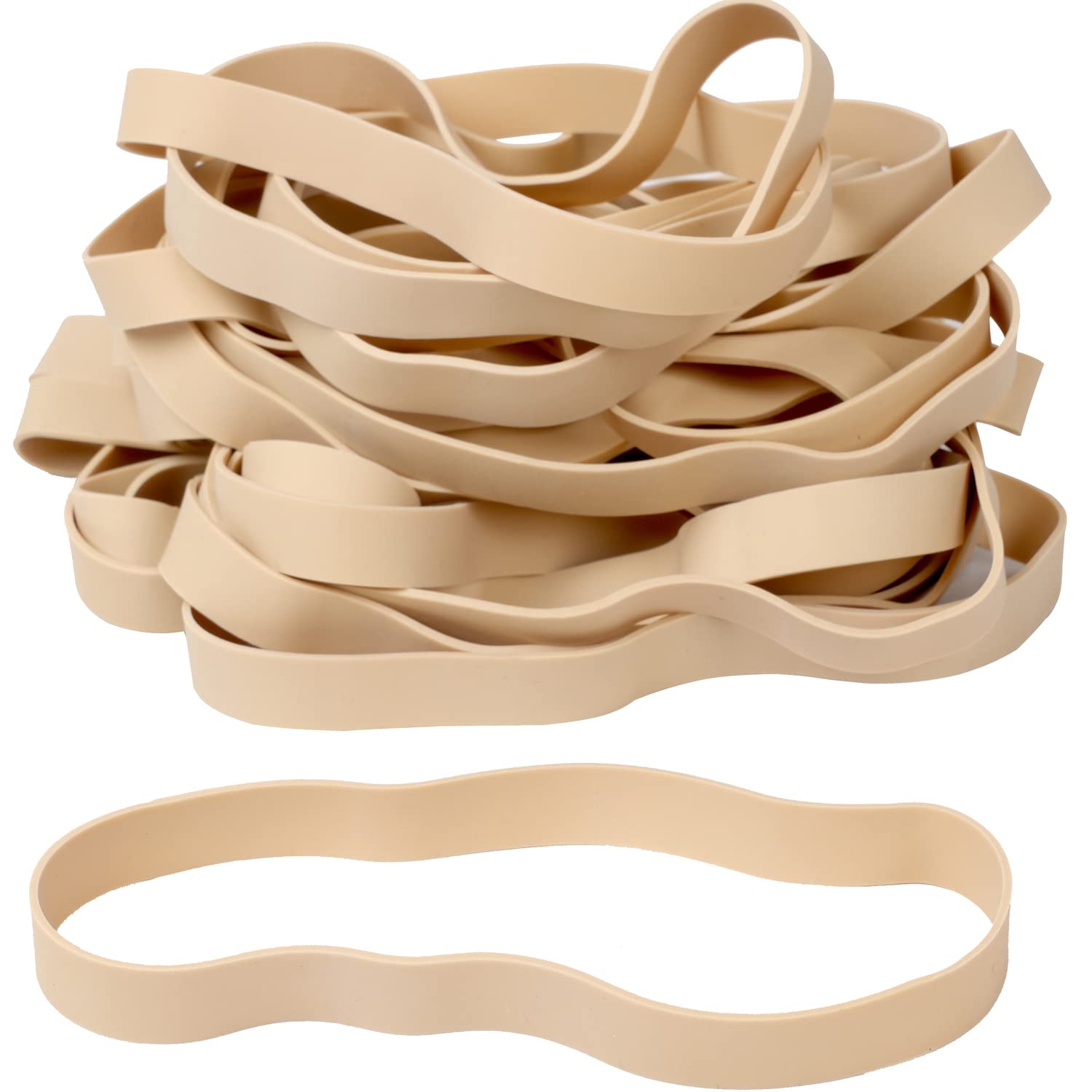 AMUU Thick Rubber Bands Size #107 - 30 Pack Wide Elastic Bands (7