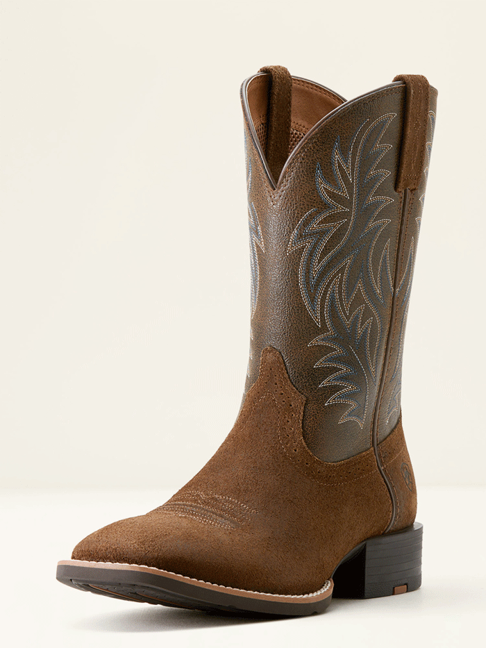 Ariat Men's Sport Wide Square Toe Cowboy Boots - 10053732 in Mesa Tan Bark - Perfect for Western Riding, Country Dancing & Casual Wear