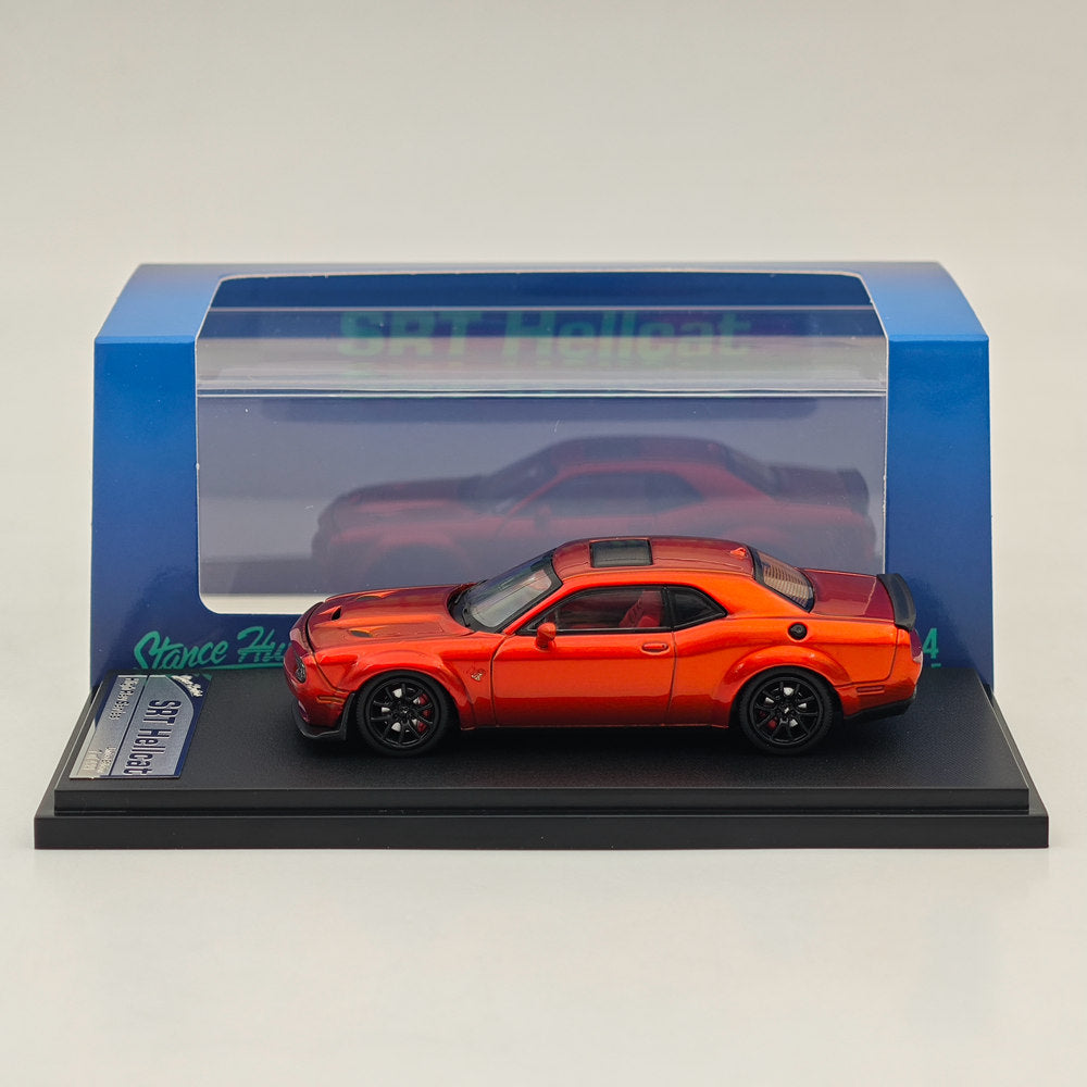1:64 Scale SH Dodge SRT Hellcat Muscle Car - Orange Diecast Model Toy for Collectors & Racing Enthusiasts | Perfect for Display, Gifts & Car Racing Scenes