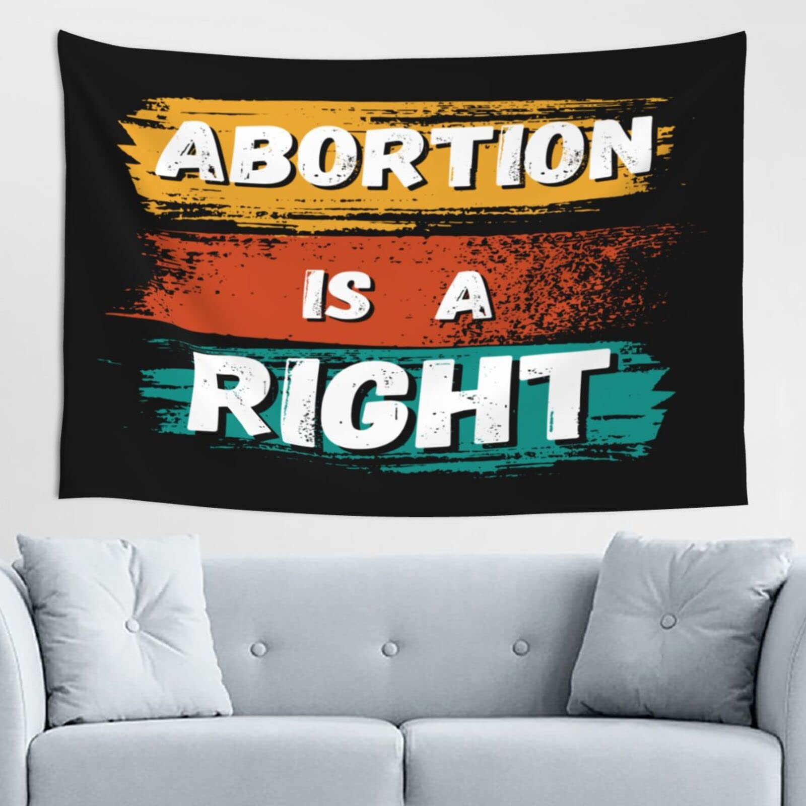 Oingoo 60x40 Inch Pro-Choice Wall Tapestry - Feminist Home Decor for Living Room, Bedroom & Dorm - Abortion Rights Art for Women's Empowerment & Social Justice