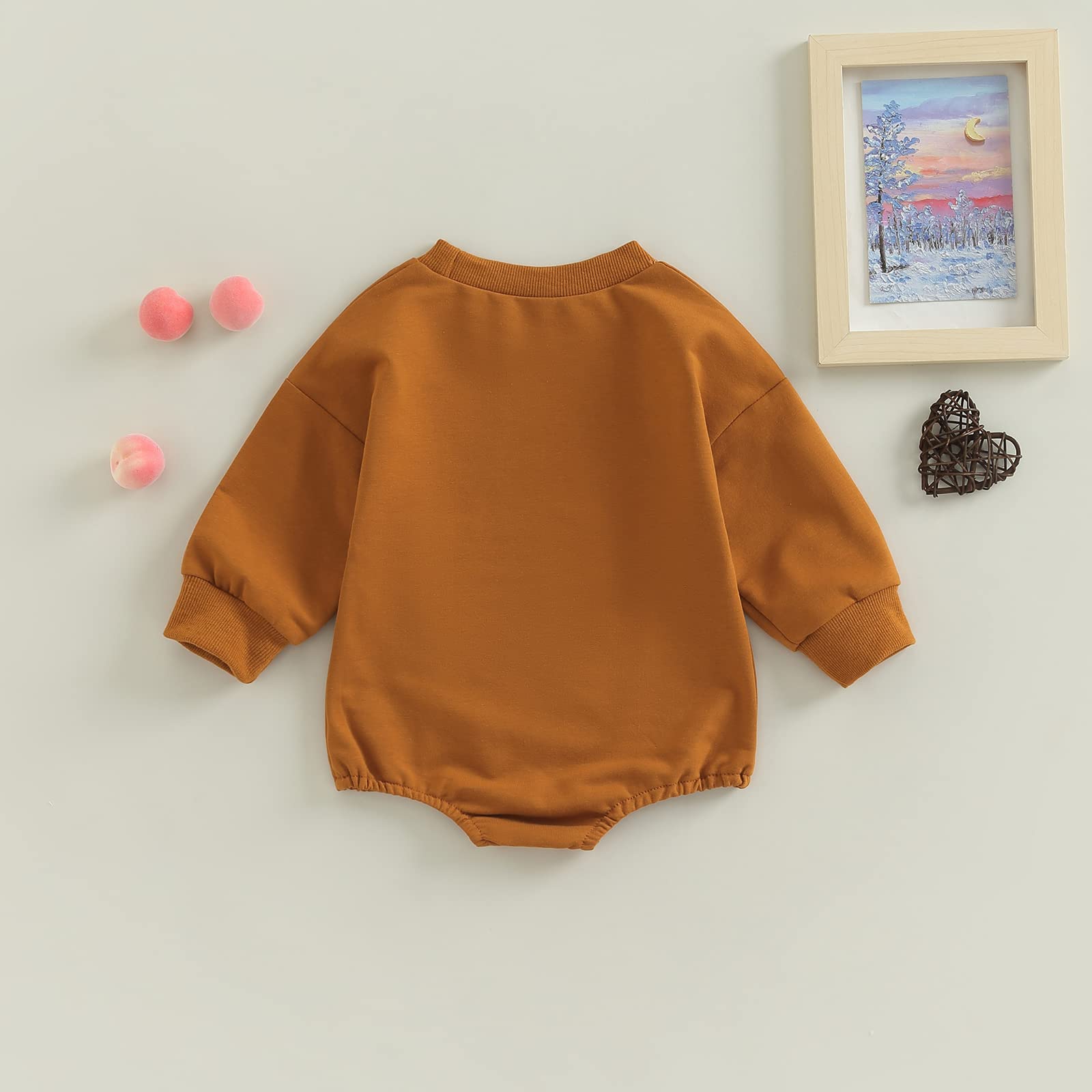 Omkzanbi Western Cow Print Baby Romper - Long Sleeve Bodysuit for Boys & Girls (12-18 Months) | Soft Cotton Newborn Onesie for Fall & Winter | Perfect Coming Home Outfit & Photo Shoot Costume