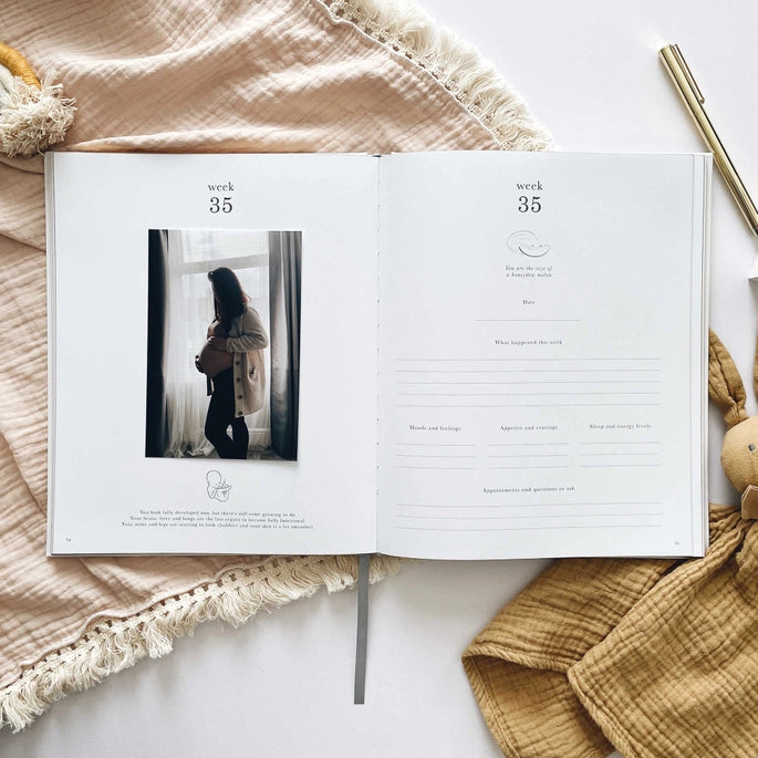 My Pregnancy Journal with Gilded Edges - Memory Book for Expecting Moms | Perfect Baby Shower Gift & Pregnancy Keepsake for First-Time Mothers