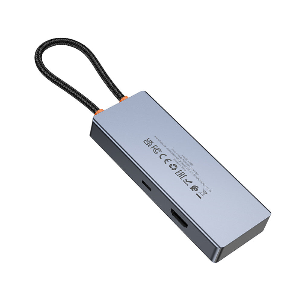 HOCO 5-in-1 USB C Hub with 3 USB 3.0 Ports, 4K HDMI, 100W PD Charging - USB C to USB A Adapter for MacBook Pro, Dell XPS, iPad Pro - Perfect for Home Office, Online Meetings & Multi-Screen Work