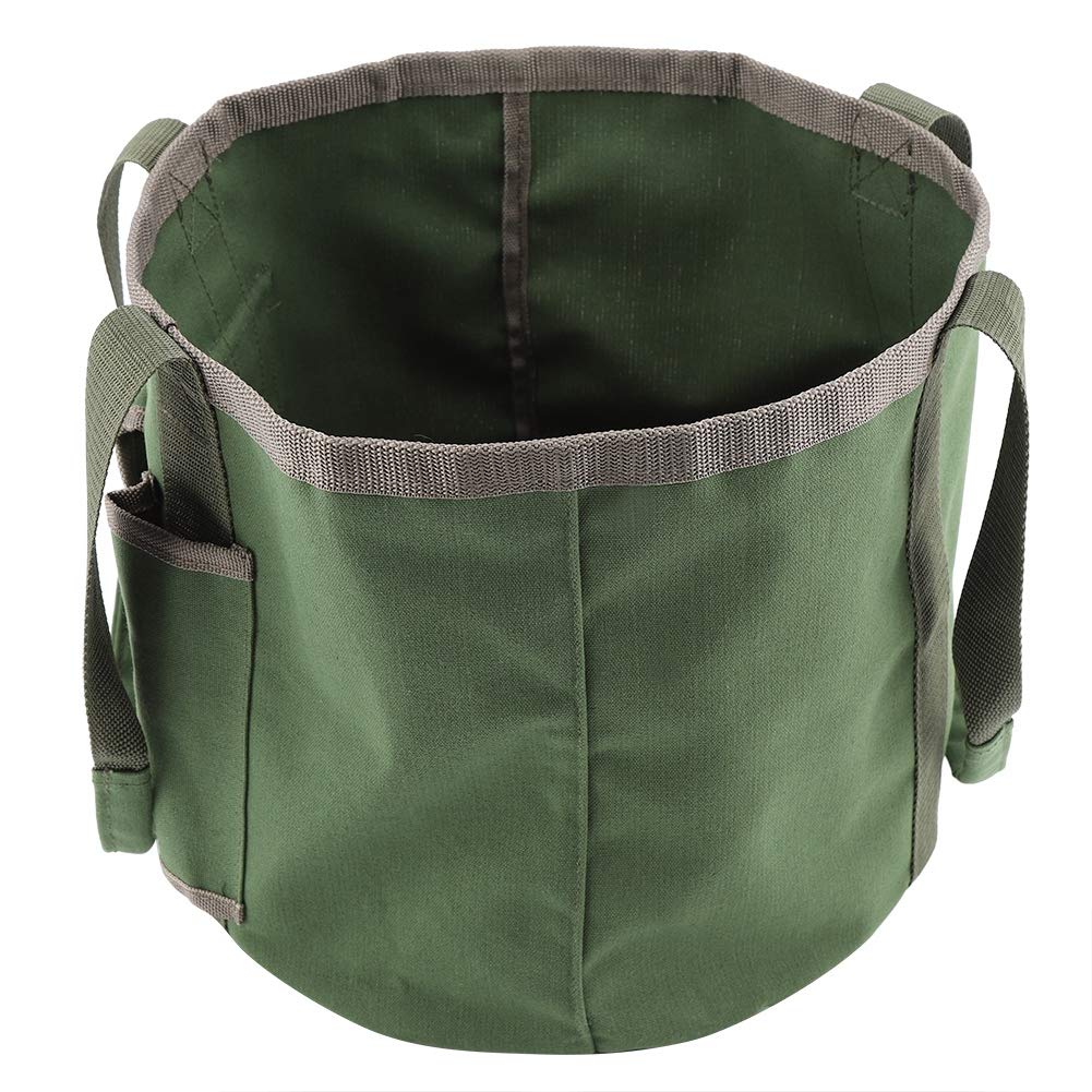 Yosoo Heavy Duty Garden Tools Storage Bag with Multiple Pockets - Waterproof Gardening Bucket Organizer for Women & Men - Portable Garden Tote for Tools, Gloves, Seeds (Green) - Perfect for Outdoor Gardening, Yard Work and Home Organization