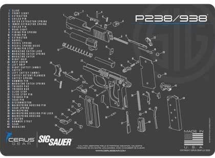 EDOG Range Warrior 27-Piece Gun Cleaning Kit - Compatible with Sig Sauer P238, .22, 9mm & .45 Caliber - Includes Schematic Mat & Tactical Book Accessories | Perfect for Firearm Maintenance at Home, Range or Hunting