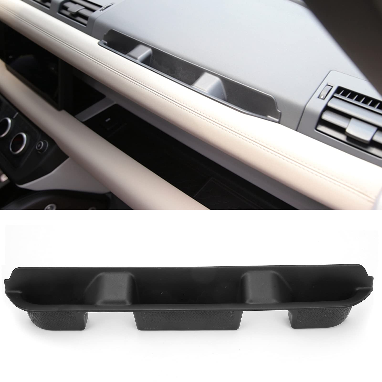 Car Storage Organizer for Land Rover Defender 110 (2020-2021) - Passenger Side Grab Tray with Phone Holder & Accessory Compartments | Perfect for Road Trips, Camping & Daily Commuting