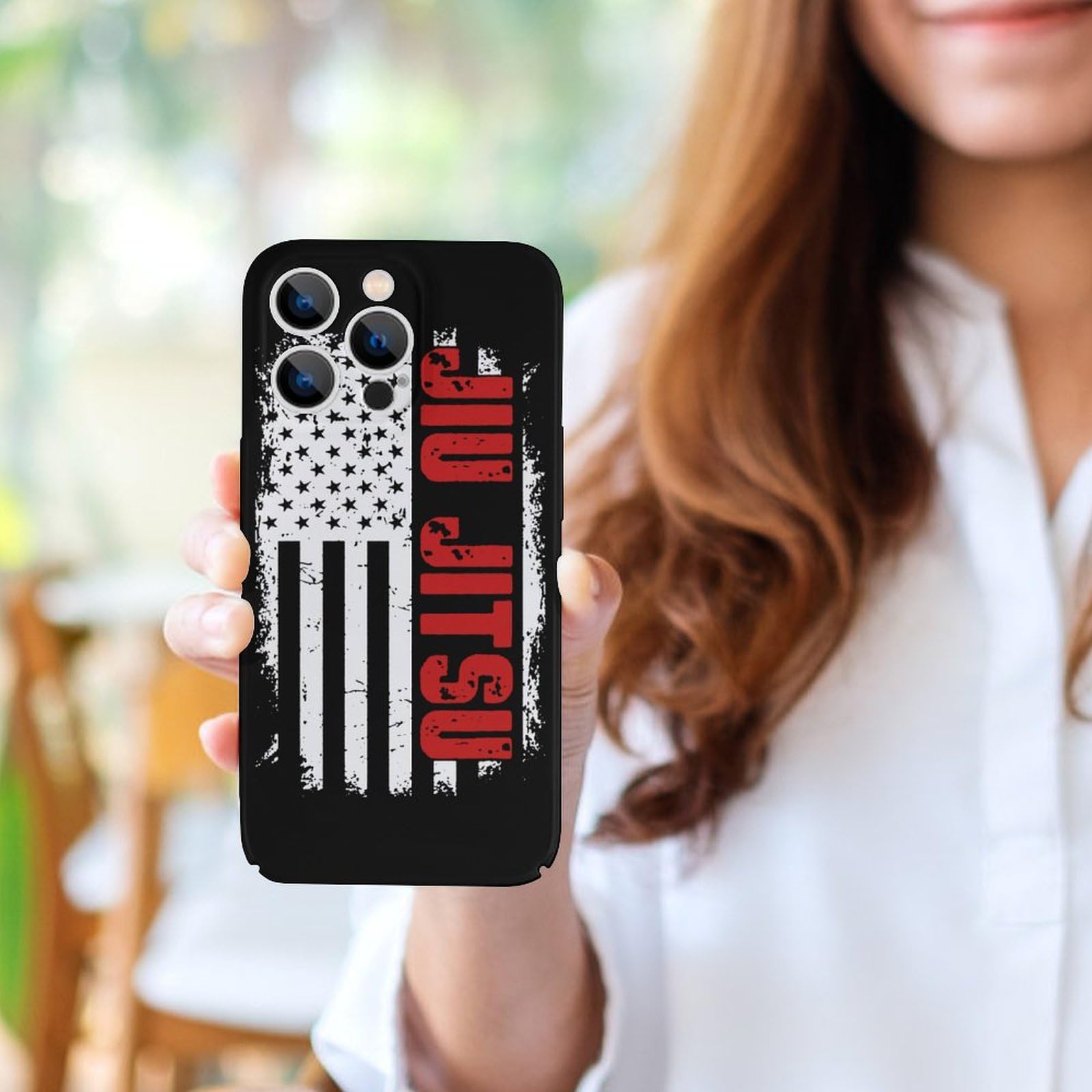 Jiu-Jitsu Flag Print iPhone 14 Case - Shockproof Protective Cover for iPhone 14/14 Plus/14 Pro/14 Pro Max - Perfect for MMA Training & Brazilian Jiu-Jitsu Fans