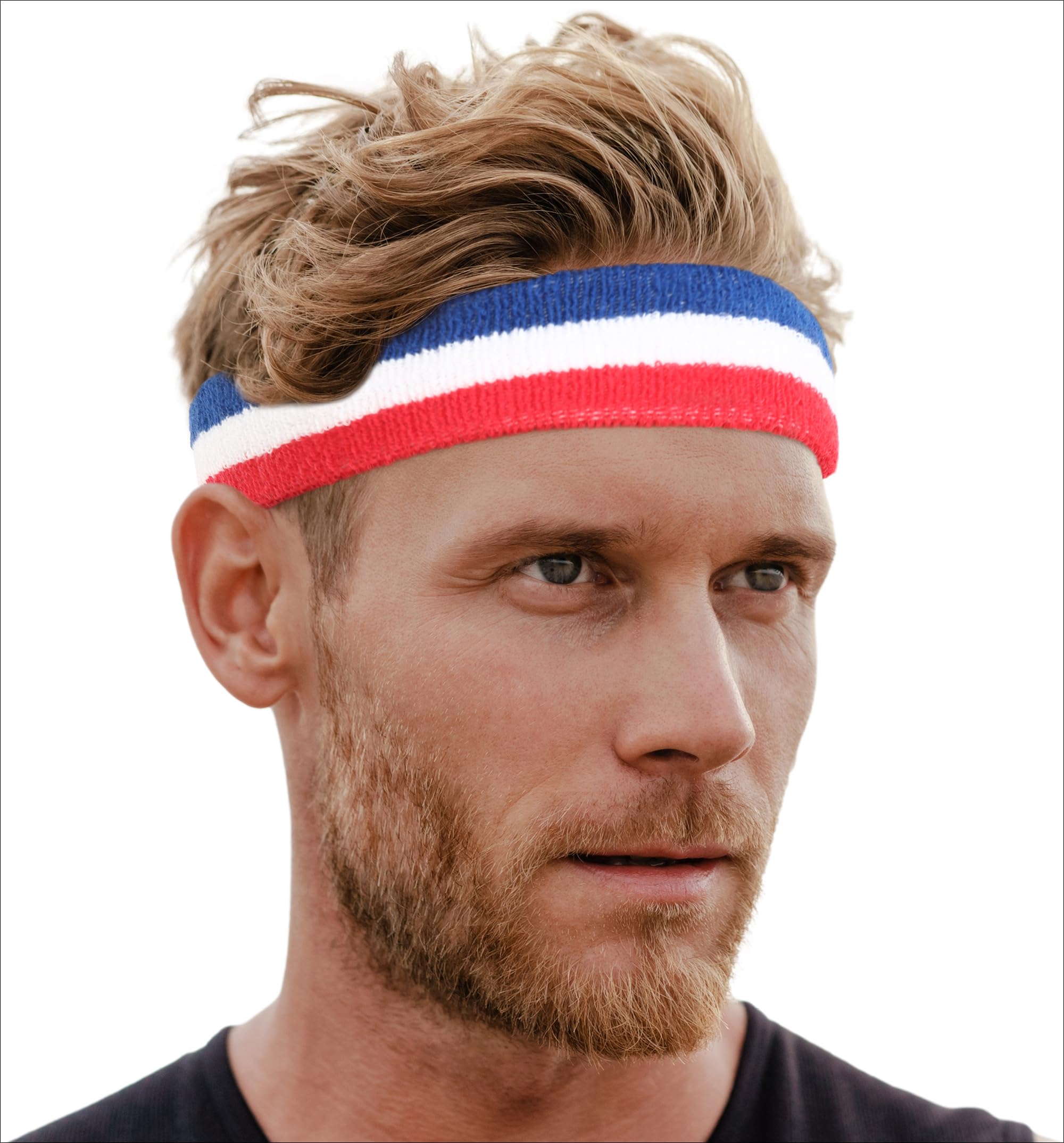 Breathable Terry Cloth Sweatband Headband & Wristband Set for Men & Women - Moisture Wicking Sports Accessories for Tennis, Basketball, Gym Workouts & Exercise - Perfect for Running, Yoga & Active Lifestyles