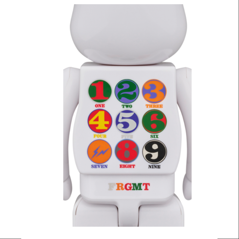 Limited Edition 2024 Be@rbrick ROBERT INDIANA x Fragment Design White 400% & 100% Collectible Figure - Perfect for Home Display, Office Decor, and Anime Enthusiast Collections