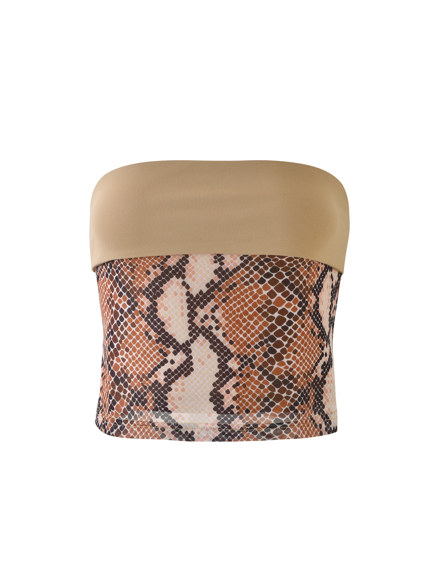Fallon Top Brown Snake Print Blouse - Stylish Women's Fashion Top for Casual Wear & Office Outfits
