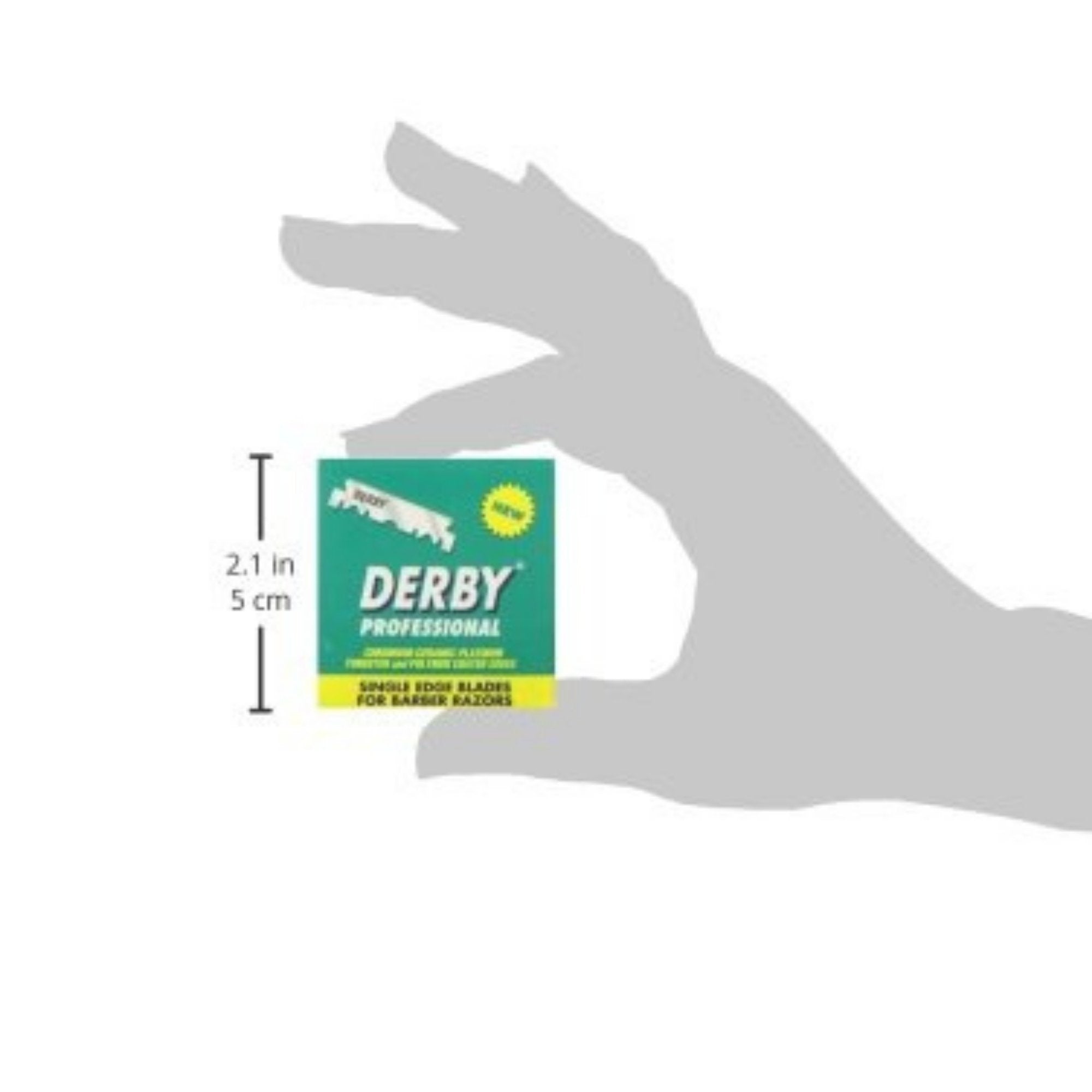 Derby Professional Single Edge Razor Blades - 100 Count Pack - Sharp Stainless Steel Razor Blades for Barber Shaving, Hair Trimming & Grooming - Perfect for Home, Salon and Professional Use