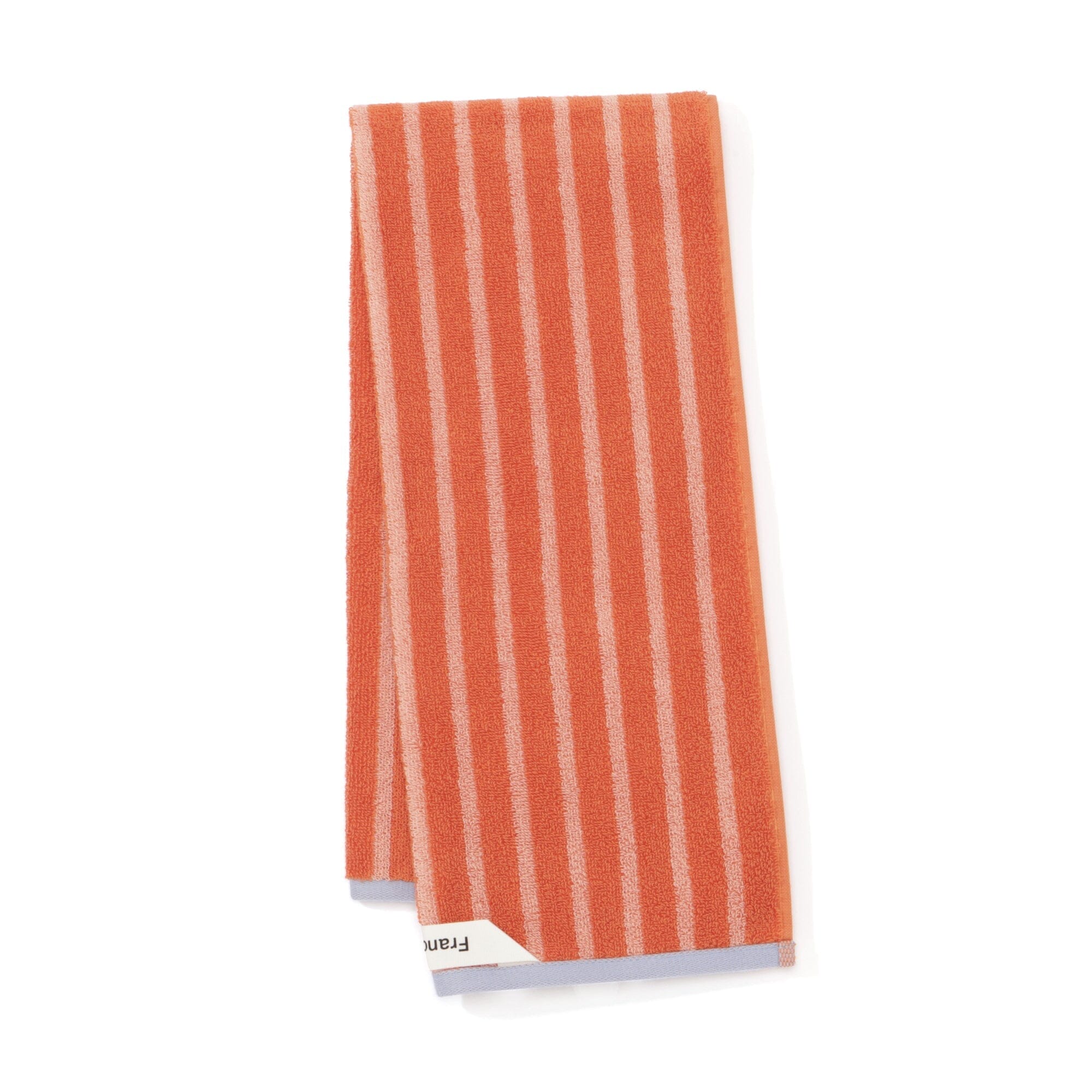 Antibacterial & Deodorizing Striped Face Towel - Soft & Absorbent Orange Hand Towel for Gym, Travel & Daily Skincare Routine