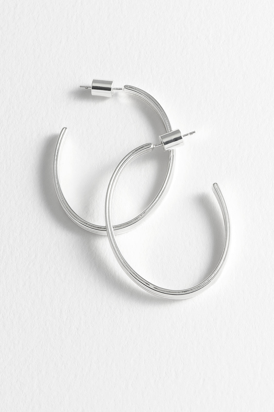 Large Grooved Oval Hoop Earrings for Women - Trendy Dangle Drop Earrings for Everyday Wear & Special Occasions