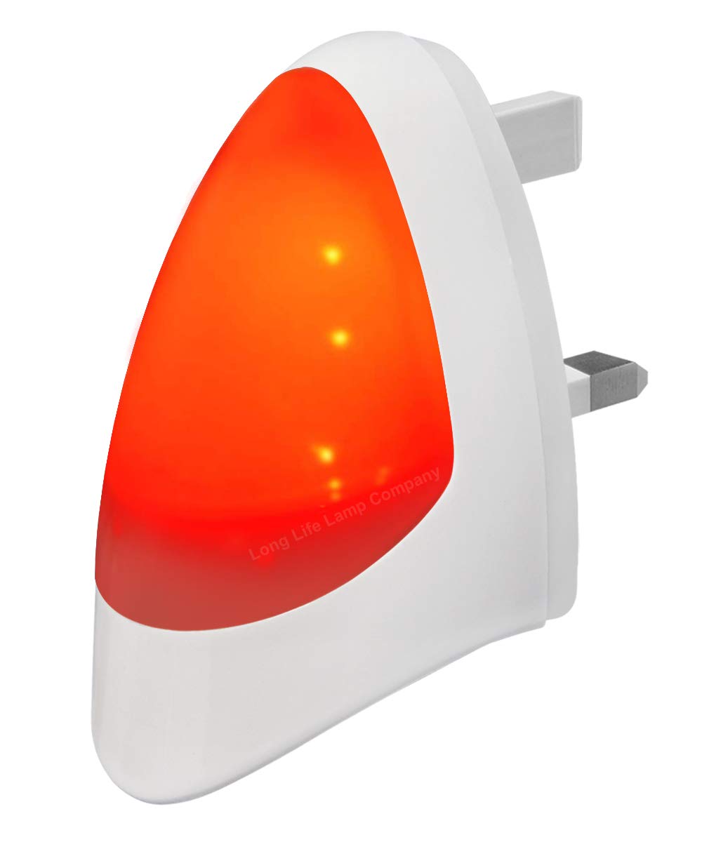 Automatic LED Night Light Plug in - Red Dusk to Dawn Sensor, Energy Saving Night Light for Hallway, Bathroom, Bedroom, Stairs & Nursery