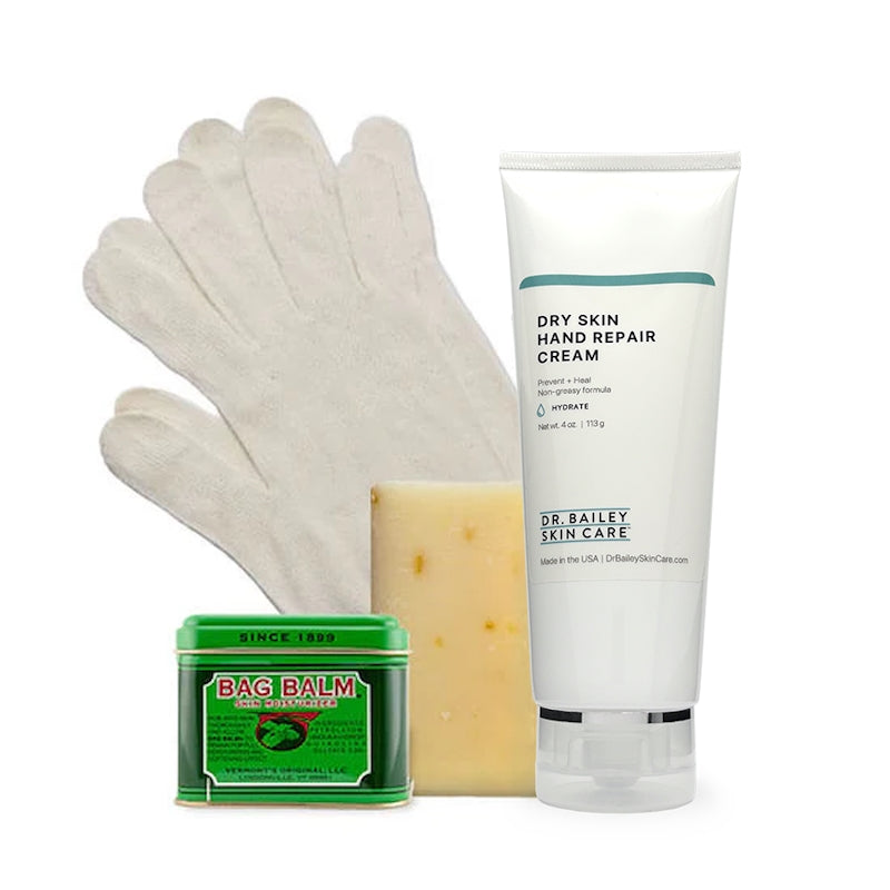 Best Dry Hand Skin Repair Kit - Moisturizing Cream & Healing Balm for Cracked, Rough Hands - Perfect for Winter Care, Gardening & Daily Hydration
