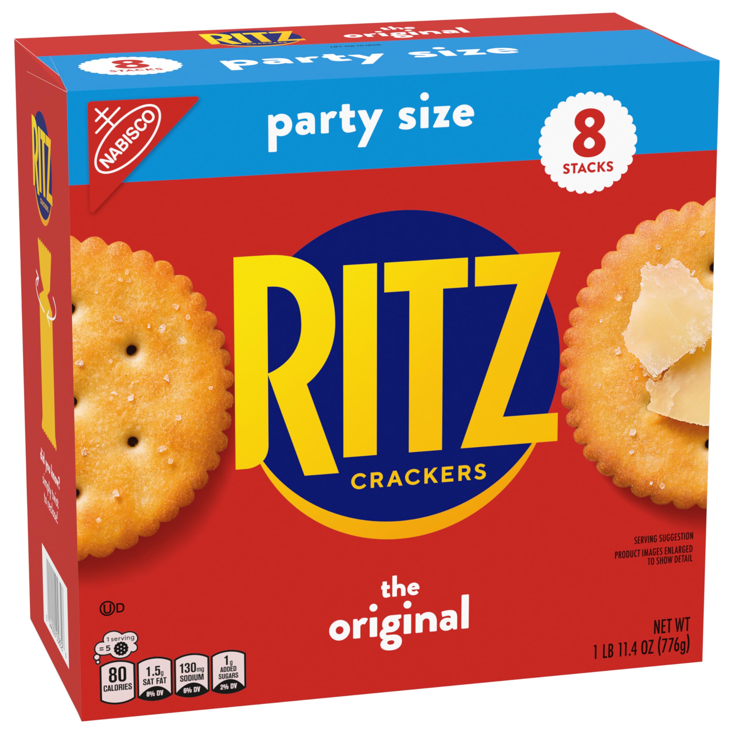 RITZ Original Crackers - Family Pack (6-27.4 oz) | Bulk Snacks for Kids & Adults | Perfect for School Lunches, Office Snacks & Party Platters | Delicious Buttery Flavor | Crunchy Baked Crackers