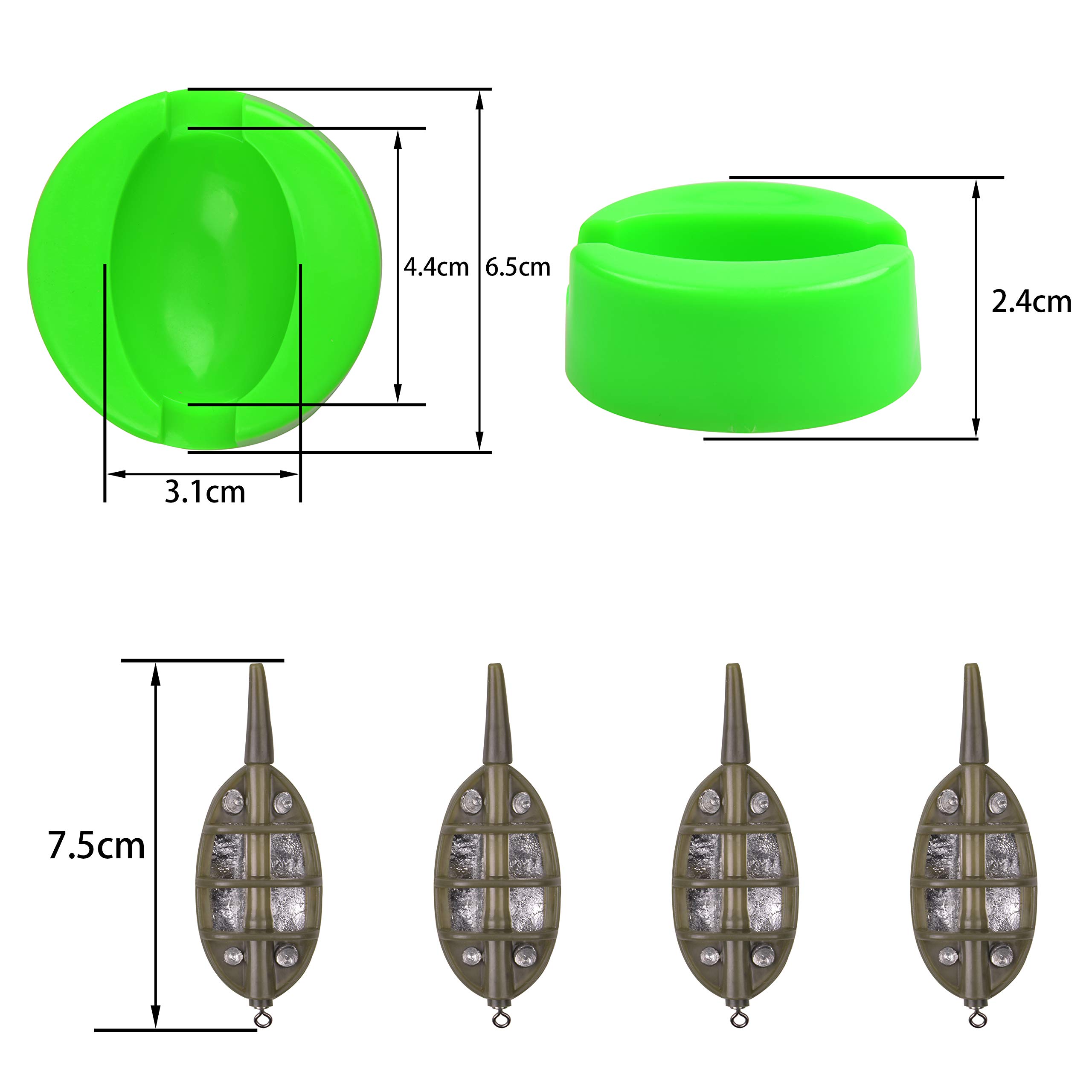 **Inline Method Feeders Set for Carp Fishing - 4 Pack with Quick Release Bait Holder | Perfect for Freshwater Fishing, Lake & River Angling**