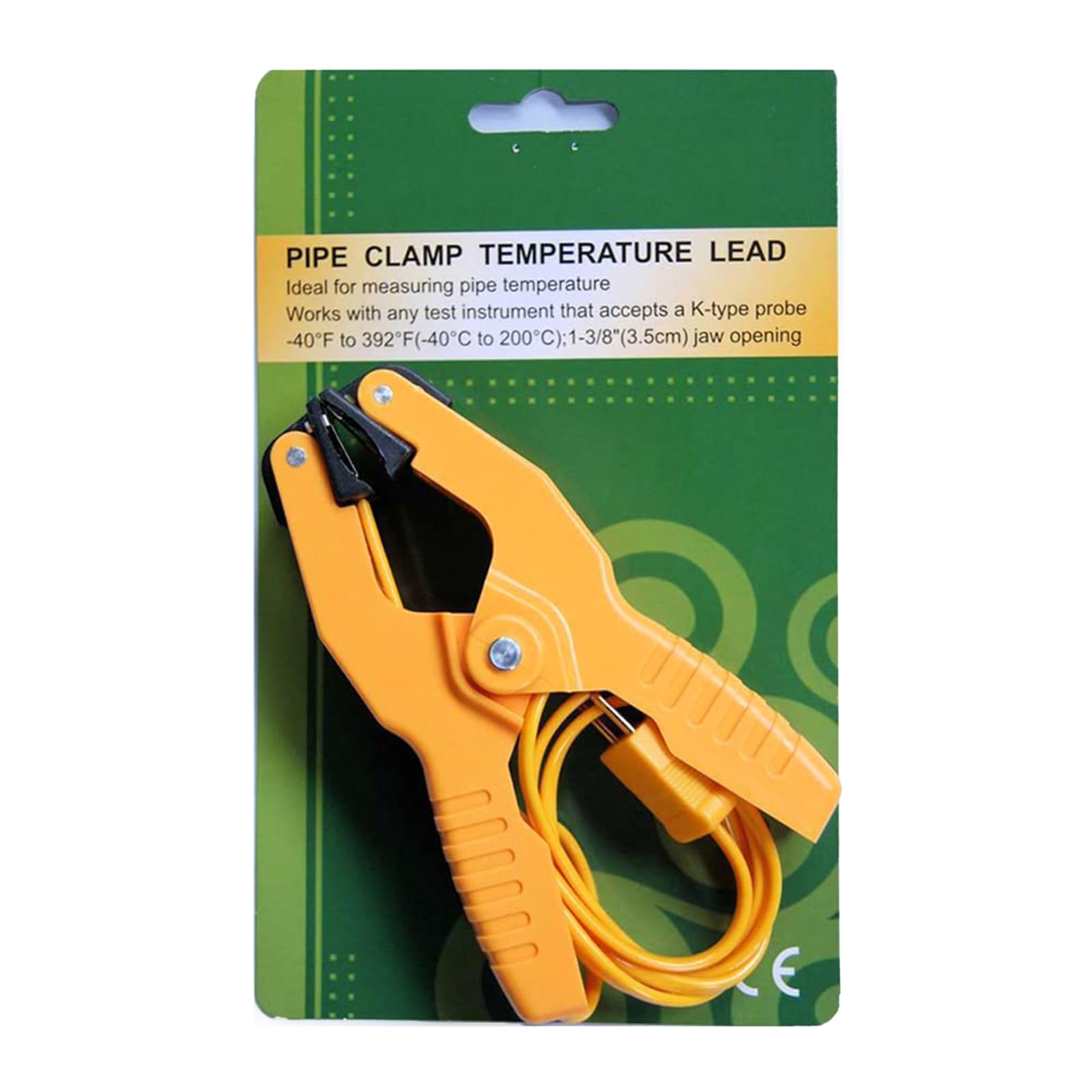 6802II Digital Thermometer Dual Channel K-Type Thermocouple Temperature Meter with LCD Display & Pipe Clamps - Perfect for HVAC, Food Safety, and Industrial Temperature Monitoring