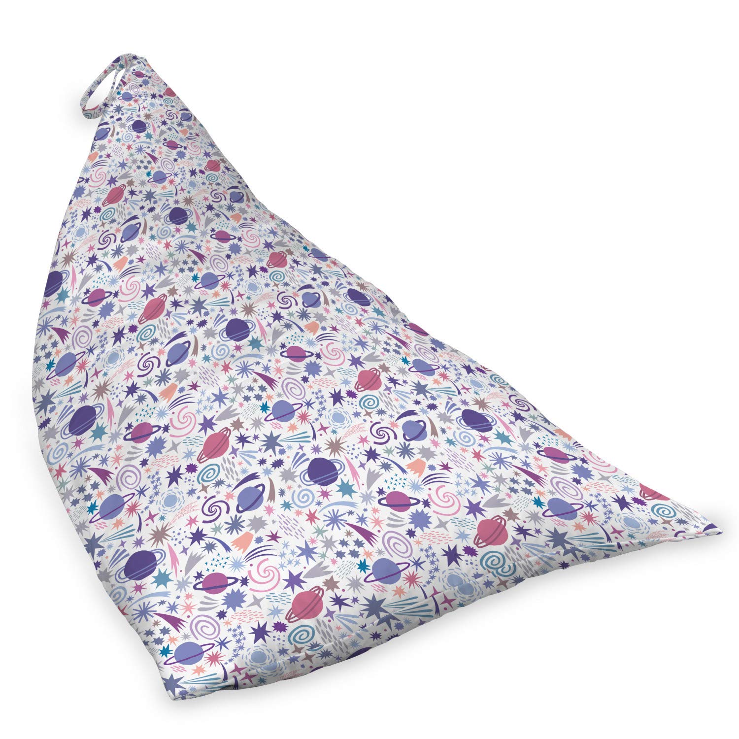 Ambesonne Outer Space Lounger Chair Bag - Large Capacity Storage with Handle, Vibrant Planets & Celestial Bodies Design, Perfect for Kids' Room, Camping, Beach & Outdoor Relaxation