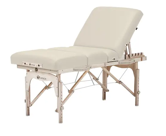 Earthlite Calistoga Portable Salon Massage Table - Lightweight & Adjustable Vanilla Creme Beauty Bed for Professional Spa, Home Use & Mobile Therapists