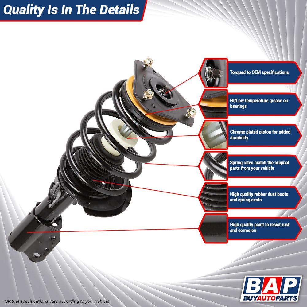 2011-2017 Nissan Quest Front Right Strut Assembly with Spring - OEM Replacement Part 75-26982CS by BuyAutoParts - Perfect for Smooth Ride & Suspension Repair