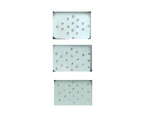 White Bindi Set for Women - 3 Sizes (1.5, 2, 2.5mm) - Perfect for Weddings & Festivals
