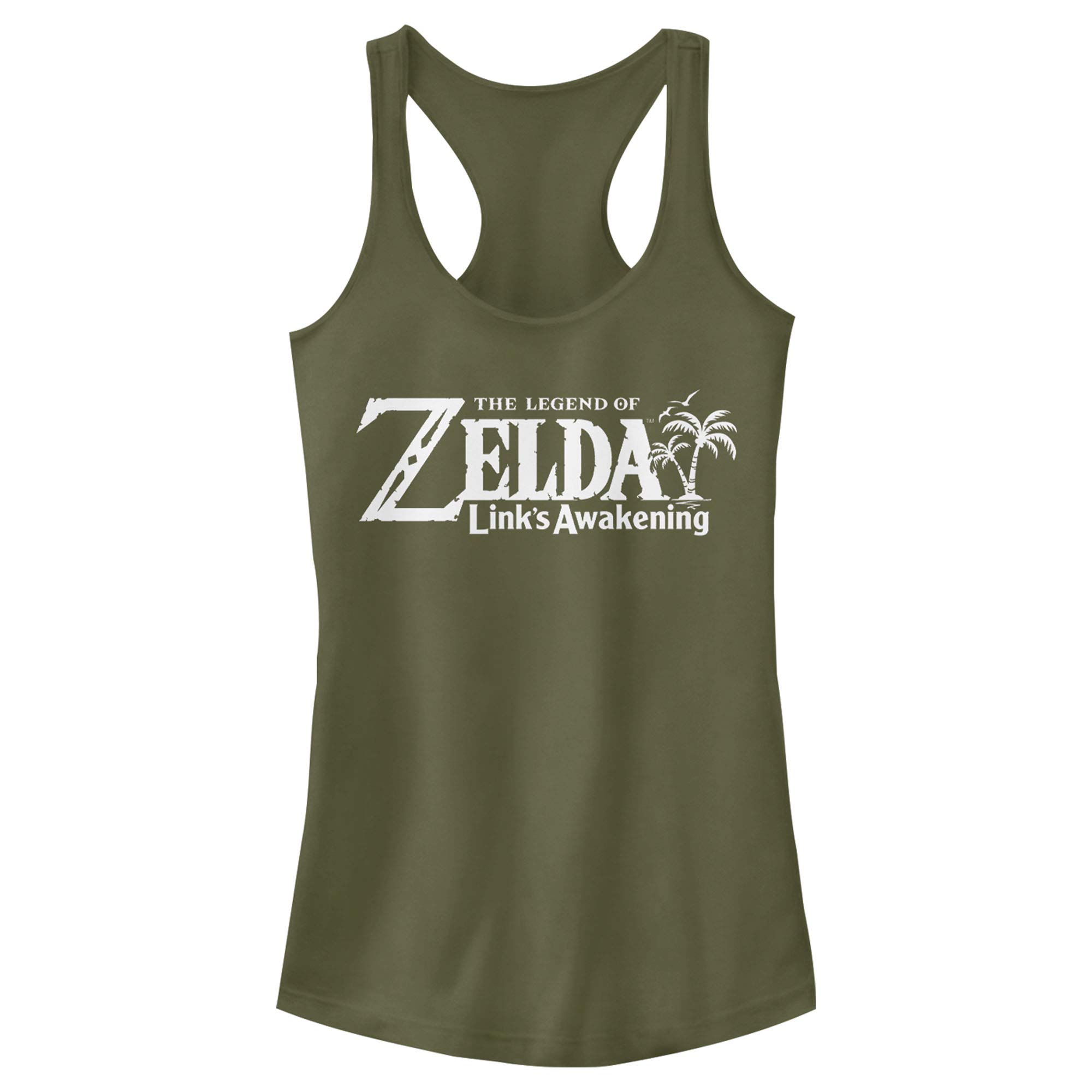 Nintendo Legend of Zelda Link's Awakening Classic Logo Racerback Tank Top for Women - Breathable Cotton Gaming Tee for Cosplay, Conventions & Casual Wear
