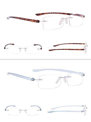 7-Pack Rimless Reading Glasses with Small Lenses - Lightweight & Stylish Readers for Men & Women - Perfect for Reading, Crafts, and Computer Work