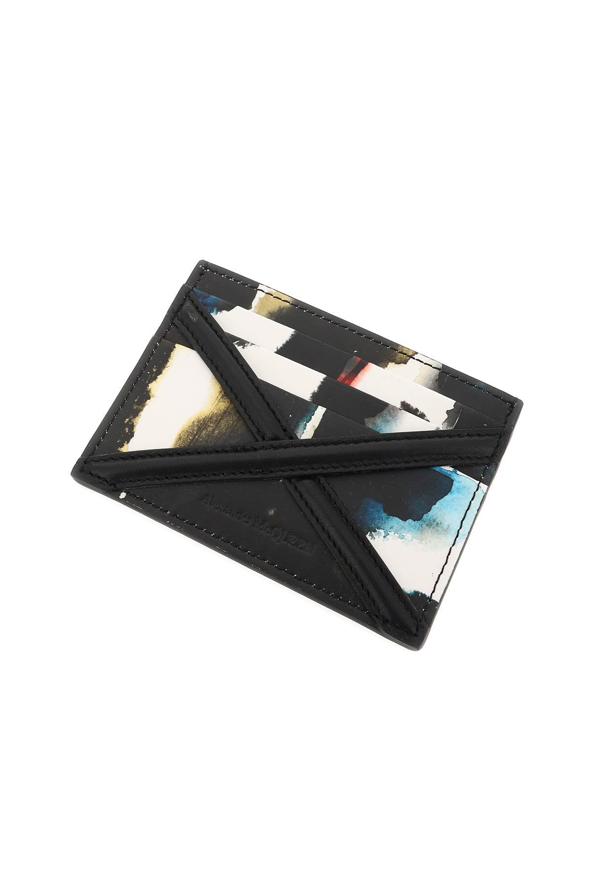 Alexander McQueen 'Harness' Leather Card Holder - Slim RFID Blocking Wallet for Men & Women - Perfect for Travel, Business & Everyday Use