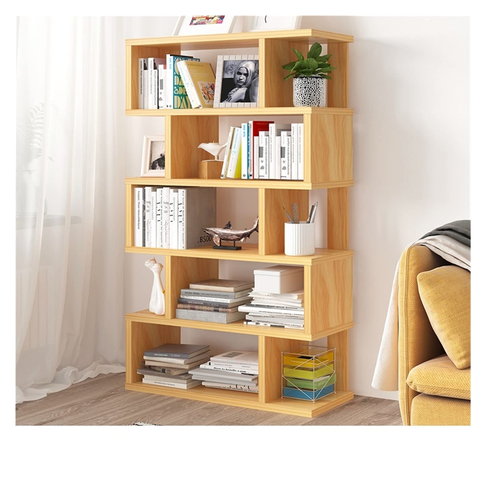 JUN-STORE Display Case & Bookshelf - 80x20x158cm Simple Student Storage Rack for Living Room, Bedroom, Office - Modern Home Organization Solution (Color Options Available) - Perfect for Storing Books, Decor & Displaying Collectibles