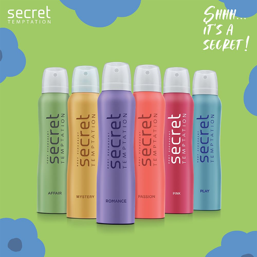 Secret Temptation Women's Romantic Body Spray - 150ml (Pack of 2) | Long-Lasting Fragrance for Date Night, Special Occasions & Daily Confidence Boost