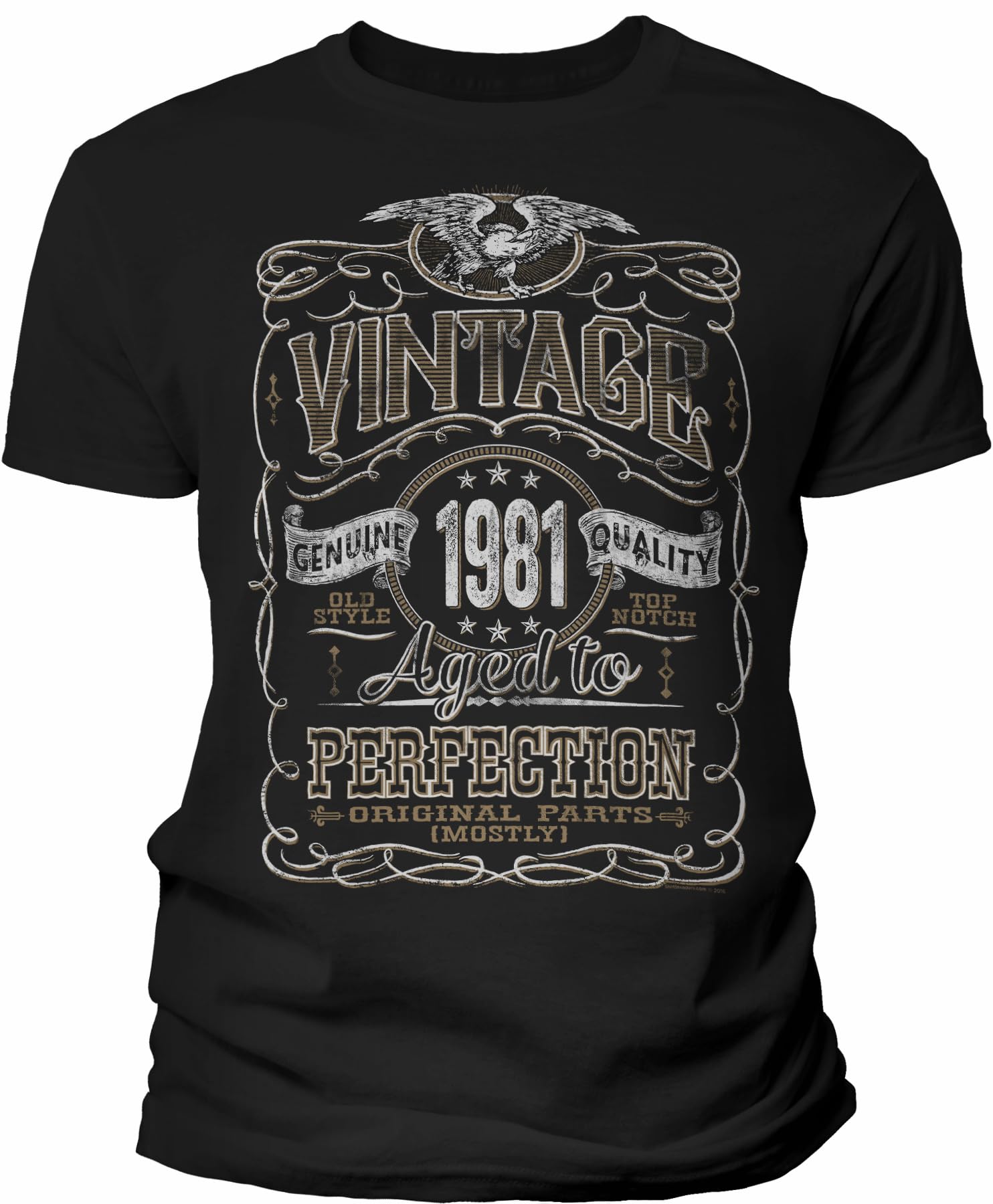 Vintage 1981 Aged to Perfection 44th Birthday Gift T-Shirt for Men - Funny 44 Year Old Present - Perfect for Birthday Parties & Milestone Celebrations