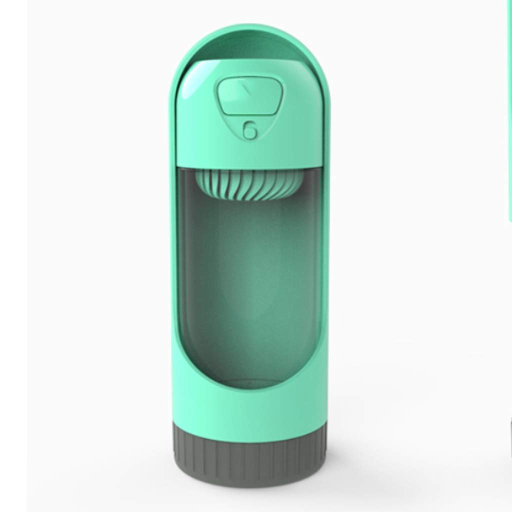 Portable Pet Water Bottle with Drinking Bowl - Outdoor Water Dispenser for Small Dogs & Cats with Activated Carbon Filter - Perfect for Hiking, Travel & Daily Walks