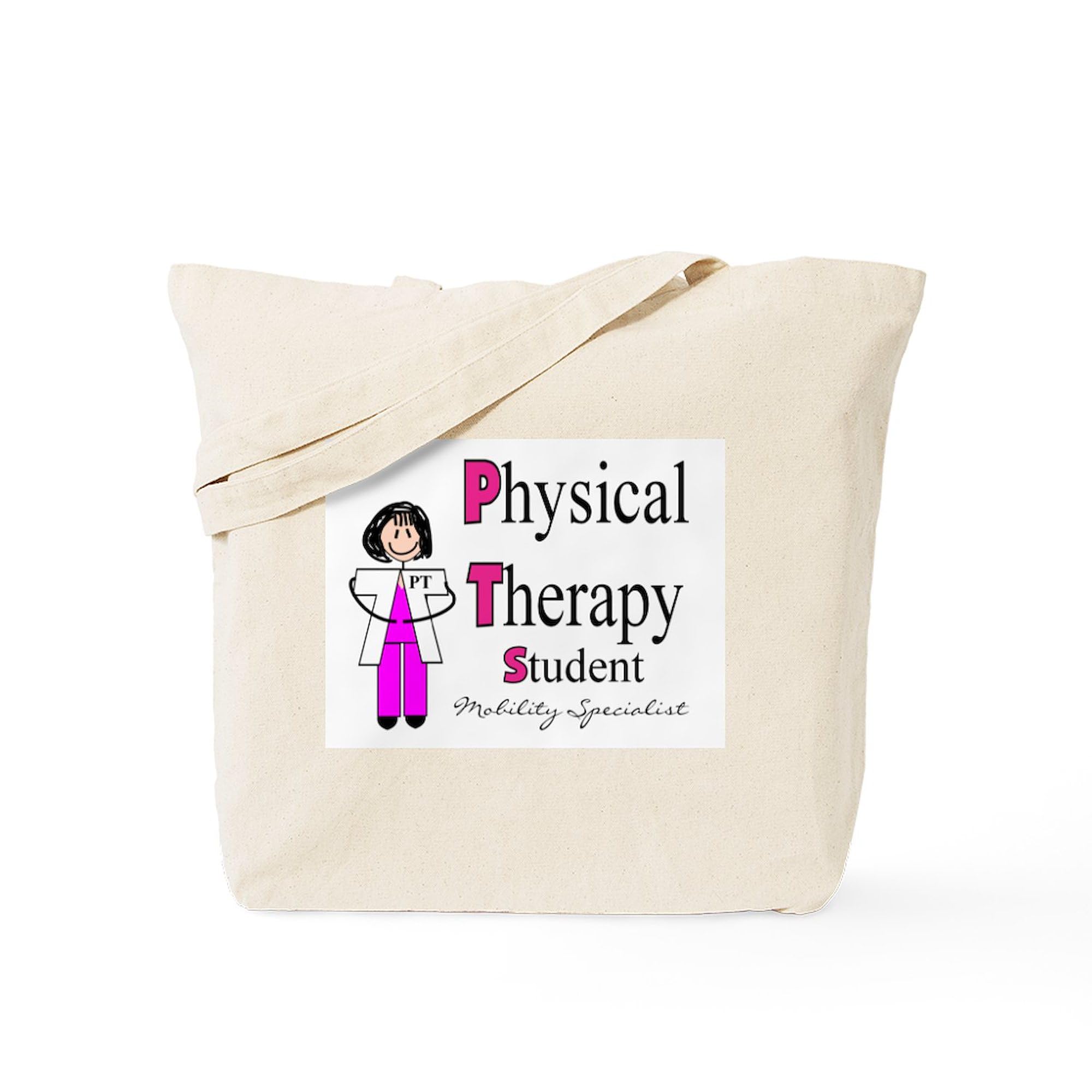 Physical Therapy Tote Bag - Natural Canvas Reusable Shopping Bag for Therapists & Students | Perfect for Work, School & Groceries