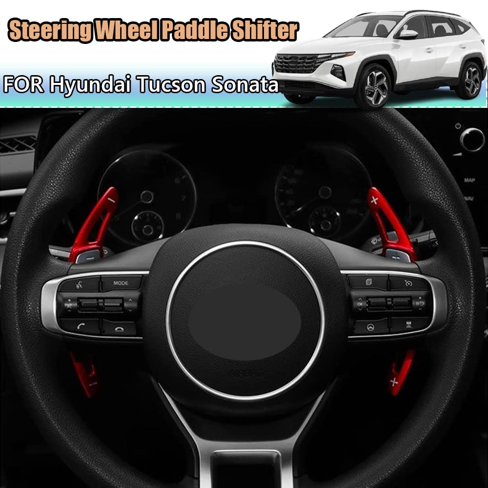 Kakash Custom Aluminum Steering Wheel Paddle Shifter Extensions (2Pcs/Set) - Black - Compatible with Hyundai Tucson 2022-2023, Sonata 2020-2022, Elantra 2021-2022 | Enhance Driving Experience & Sporty Look