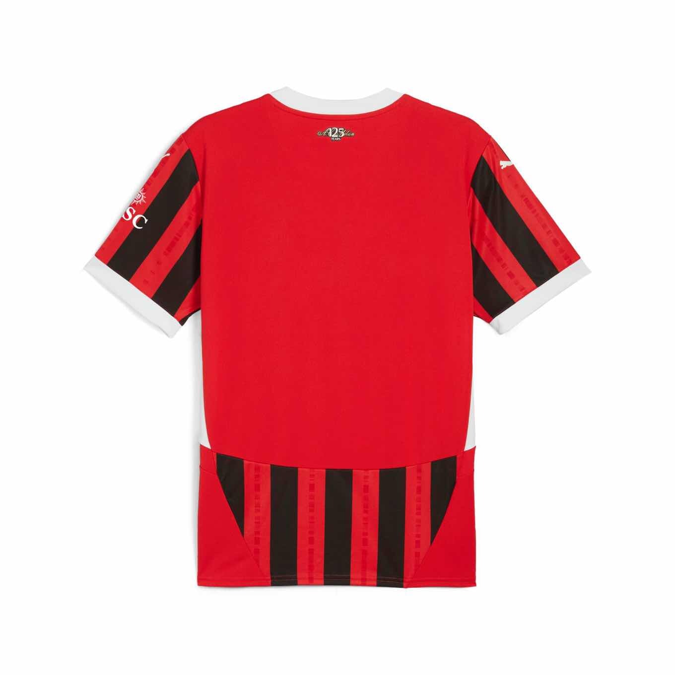 AC Milan 24/25 Home Jersey - Official Soccer Jersey for Men - Authentic Football Shirt with Player Name & Number Printing - Perfect for Match Day, Training & Fan Support
