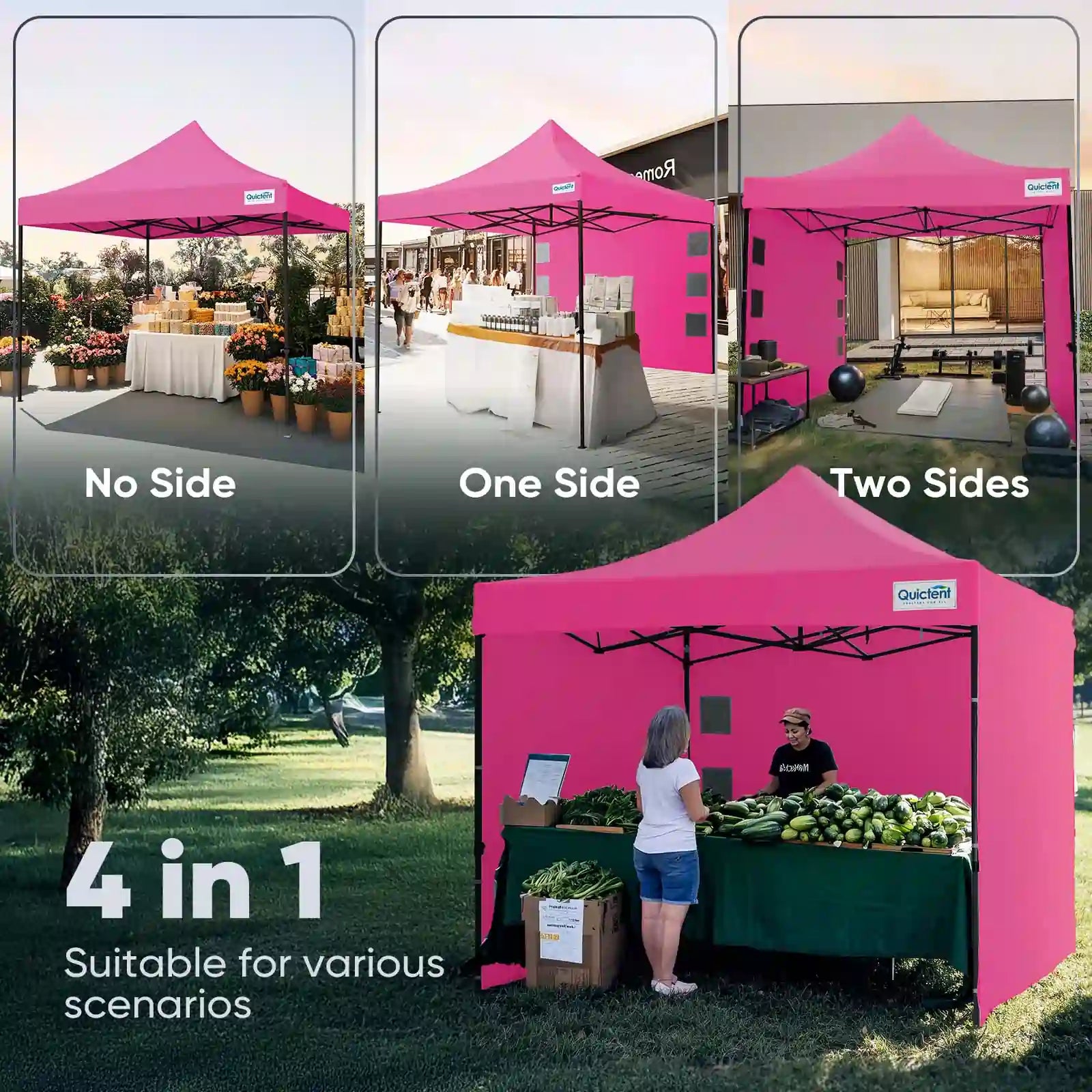 Heavy Duty Commercial Pop Up Canopy Tent - Waterproof Instant Shelter for Outdoor Events, Parties, Markets & Camping