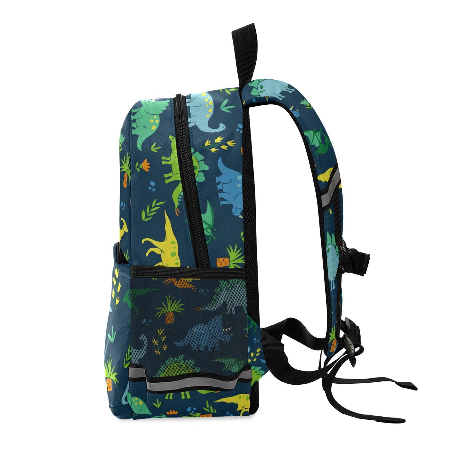 Custom Personalized Green Dinosaur Backpack for Kids - Adjustable Preschool & Toddler School Backpack for Boys & Girls with Name/Text & Chest Strap - Perfect for Daycare, Kindergarten, Travel & Outdoor Adventures